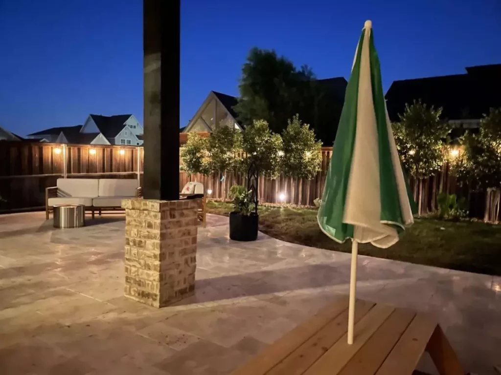 Firepit on patio