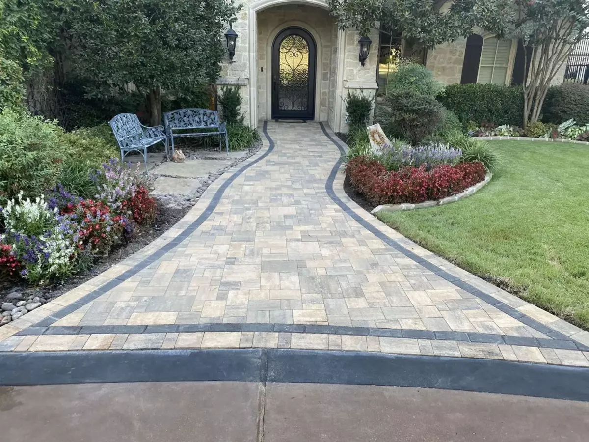 Paver Installation in Plano, TX Walkway - Pavers