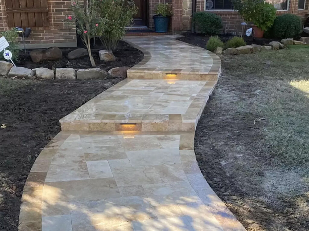 paver installation for walkways in Plano